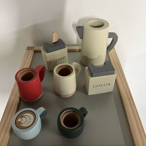 Hearth & Hand Coffee and Cocoa Play Set - Red, Cream, Gray